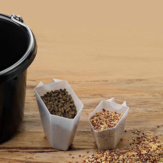 Plastic Measuring Scoop, (35 cc | 2.5 tablespoon | 1.25 fl oz. | 35 mL) Long Handle Spoons for Powders, Granules, Coffee, Pet Food, Baking Supplies, Protein and Other Dry Goods, BPA Free (Set of 100)