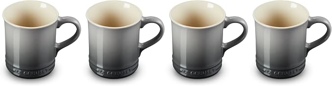 Le Creuset Stoneware Vancouver Mug, Set of 4, 14 oz. each, Oyster - Image 2