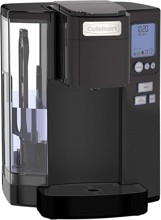 Cuisinart Coffee Maker, Single Serve 72-Ounce Reservoir Coffee Machine, Programmable Brewing & Hot Water Dispenser, Stainless Steel, Black by Cuisinart