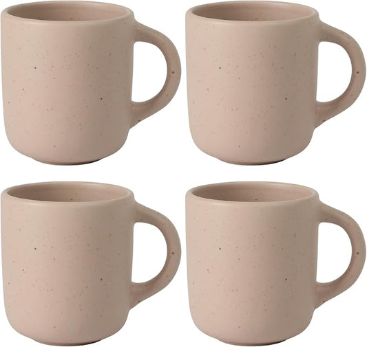 Bloomhouse - Two Time Oprah's Favorite Things Winner - Corsica Clay 4-Piece Mug Set – Prosecco Blush Pink Stoneware Coffee & Tea Cups, Durable Ceramic Drinkware by Unknown