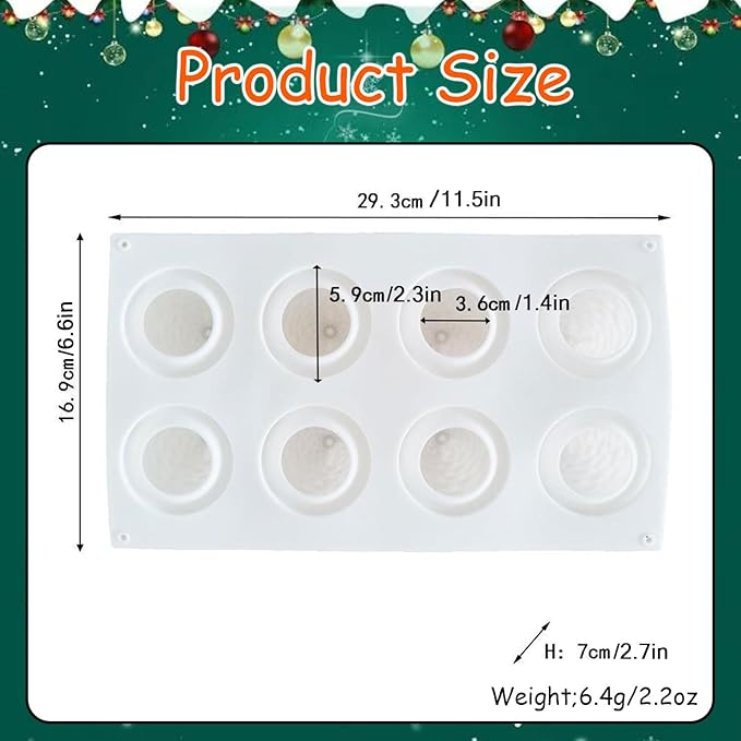 1 Pcs Christmas Silicone Molds Christmas Pinecone Chocolate Molds for Chocolate Making Mold 3D Soap Candle Candy Craft Ice Cream Mousse Ornament Silicone Mold DIY Xmas Gift Home Decor