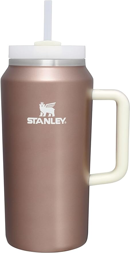 STANLEY Quencher H2.0 Flow State Tumbler, 64 oz, Rose Quartz Glow | Handle and Straw | 3-Position Lid | Large Capacity for Travel & Sports| Insulated Stainless Steel Cup | BPA-Free by Unknown
