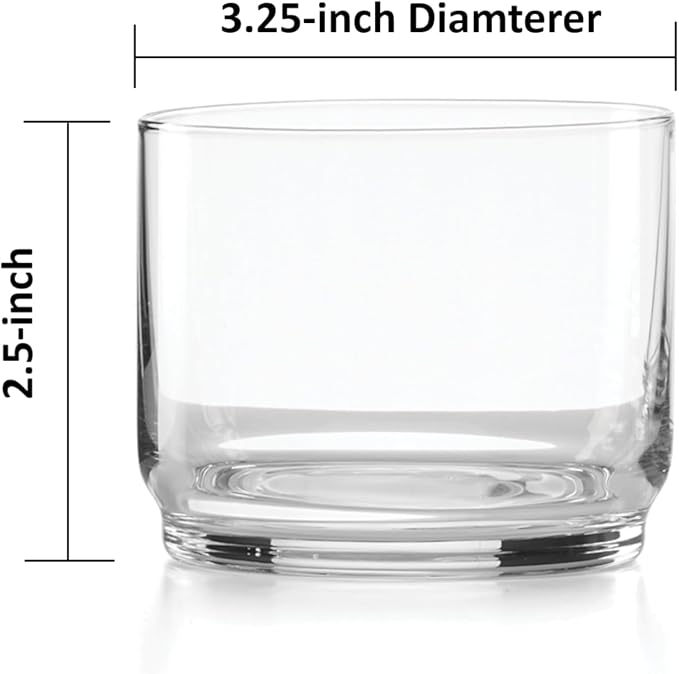 Lenox Tuscany Classics Stackable Highball Glasses, Set of 6 | dishwasher safe | 2.5 inch height | stackable design | 9oz, gift for women, drinking glasses cups, glassware - Image 2