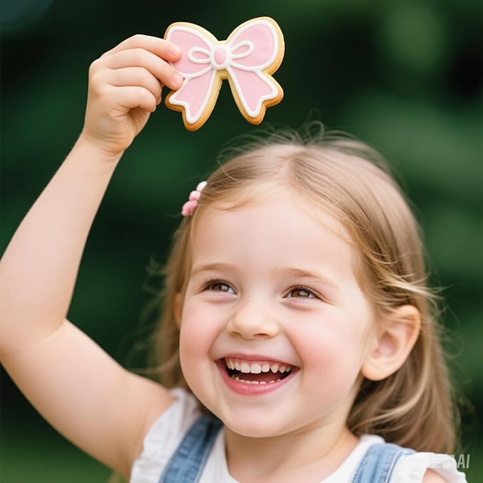Bow Cookie Cutter Set-7 Piece-2.2" to 4.0"-Dishwasher Safe - Metal Cookie Cutter for Baking - Perfect for Baby Shower, Birthday, Wedding, and Graduation Cookies