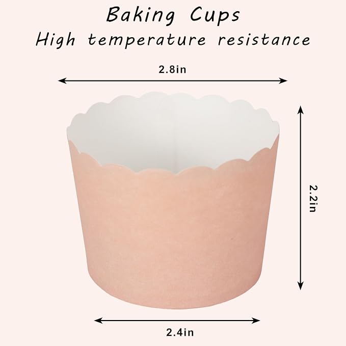 Whaline 120 Pcs Fall Orange Paper Baking Cups Scalloped Edge Cupcake Wrappers Gradient Orange Cupcake Muffin Cases for AutumnThanksgiving Party, 3 Colors - Image 2