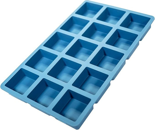 2 Inch Square Silicone Brownie Mold - Plain Design - 15 Cavities - 65.5mL