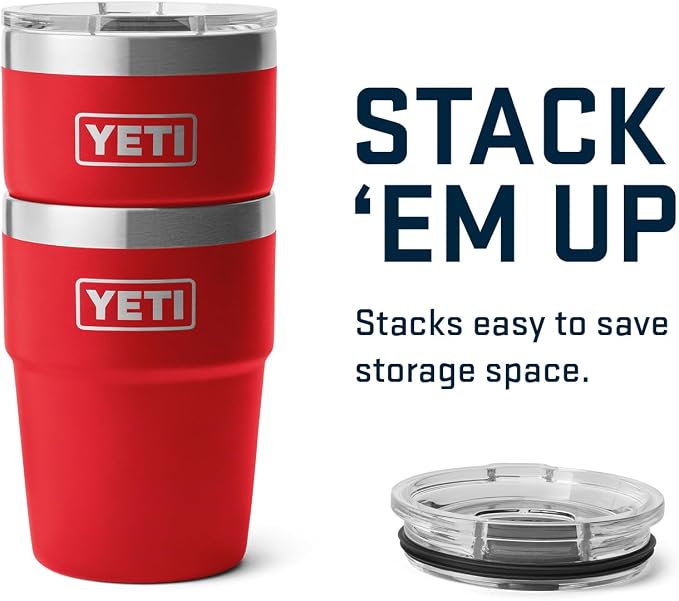 YETI Rambler 16 oz Stackable Tumbler, Vacuum Insulated, Stainless Steel with MagSlider Lid | Stackable - Image 6