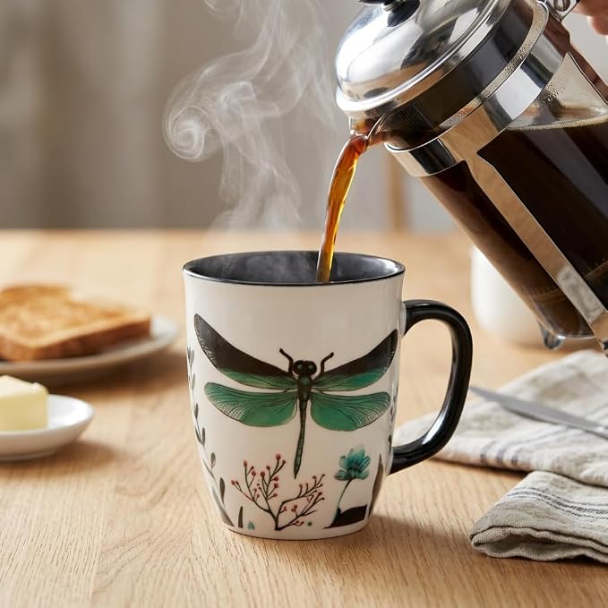 Dragonfly Color Changing Mug - 15oz Ceramic Coffee Cup for Hot Beverages, Funny Magic Mugs for Women, Birthday & Anniversary Holiday Gift for Women - Image 4