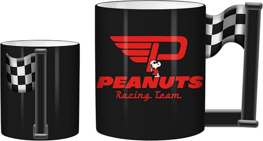 Silver Buffalo Peanuts Snoopy Racing Team, 3D Sculpted Handle Mug, 20oz | Finish Line, Ceramic, 0.59 Liters by SilverBuffalo
