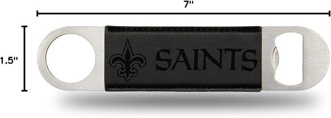 Rico Industries NFL Laser Engraved Bar Blade Faux Leather Laser Engraved Bar Blade - Great Beverage Accessory for Game Day - Image 7