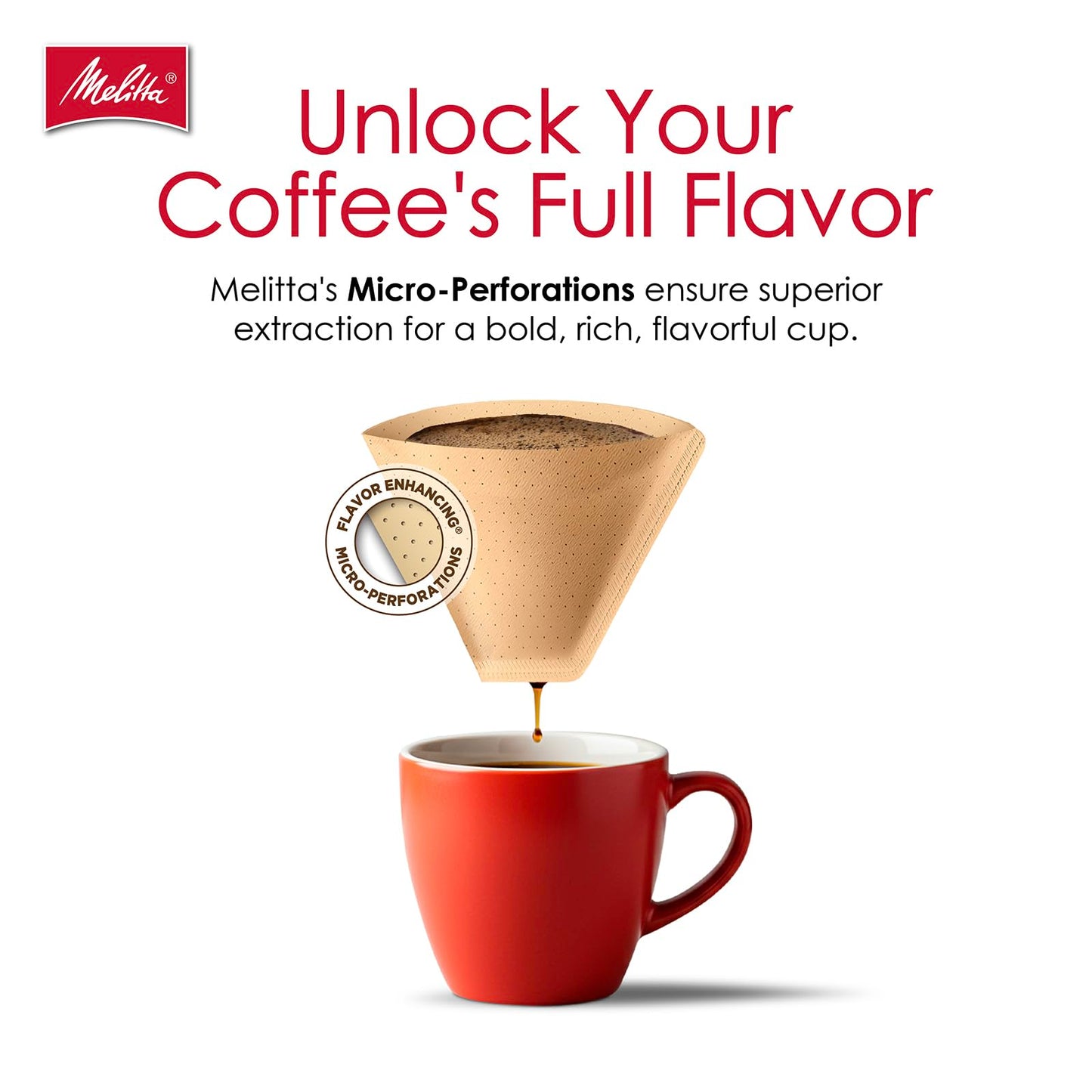 Melitta #4 Natural Brown Cone Coffee Filters – 300 Count (Pack of 3), Fits 8–12 Cup Brewers & Pour Over, Compostable
