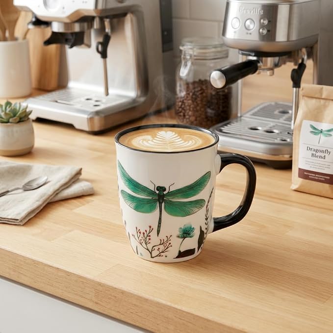 Dragonfly Color Changing Mug - 15oz Ceramic Coffee Cup for Hot Beverages, Funny Magic Mugs for Women, Birthday & Anniversary Holiday Gift for Women - Image 2