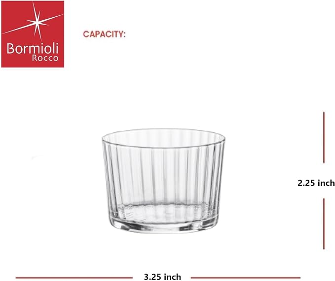 Bormioli Rocco Exclusiva Rum Tumblers, Set of 12-7.25 Oz. Ribbed Drinking Glasses with Crystal Star Glass & XLT Treatment, Made in Italy - Durable Cocktail Tumblers for Daily Use, Dishwasher Safe - Image 2