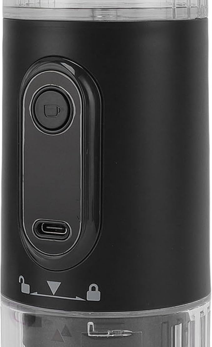 GOTOTOP Portable Coffee Machine, ABS Travel Coffee Maker with 2500mAh Rechargeable Battery, Capsule and Ground Compatible, 100ml for Camping Hiking Car Office (Black) - Image 7