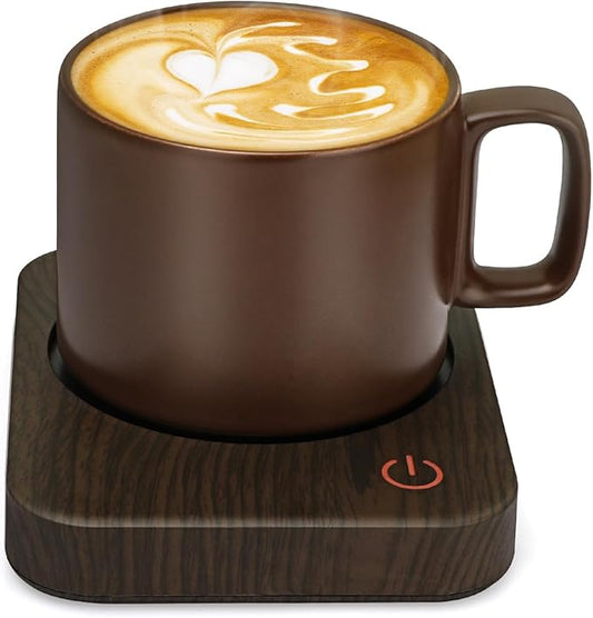 VOBAGA Mug Warmer Set, Coffee Mug Warmer for Desk with 11oz Ceramic Mug, Auto Shut Off & 3-Temp Settings, Smart Coffee Cup Warmer, House Warming Coffee Gift Set Valentine's Day Gift by VOBAGA
