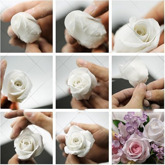 SK 3D Rose Petals Silicone Mold Fondant Chocolate Molds Baking Cookie Moulds Soap Decorating Molds