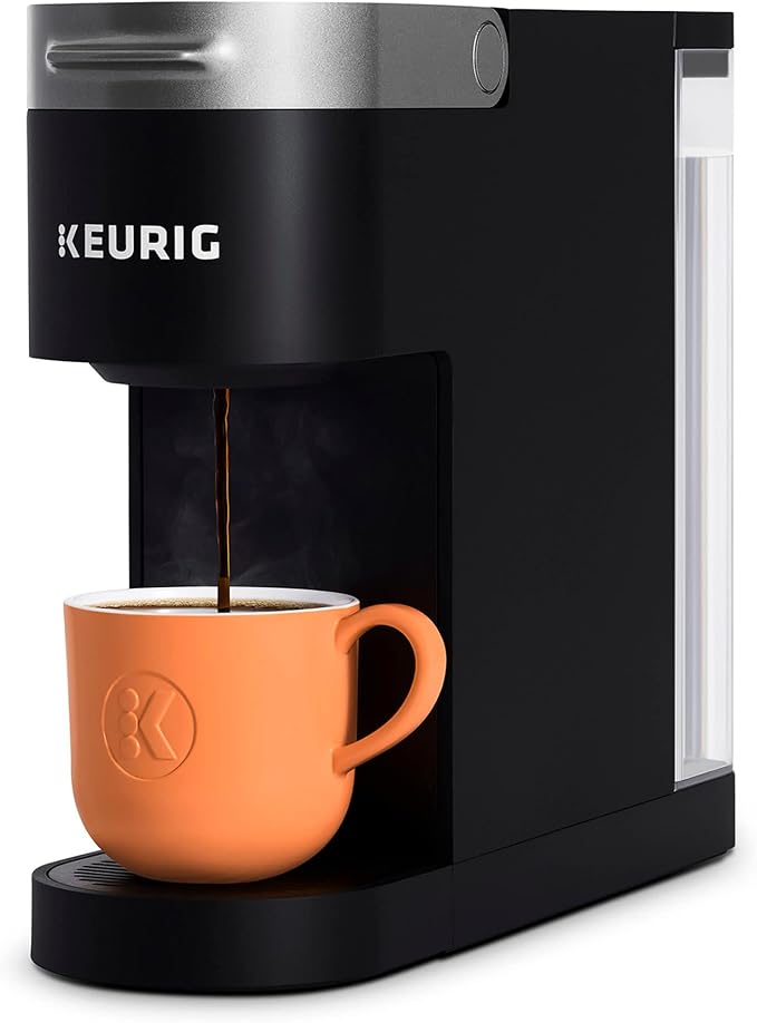 Keurig K-Slim Single Serve K-Cup Pod Coffee Maker, Multistream Technology, 3 Brew Sizes, Slim and Sleek Design, 46oz Removable Reservoir, Black | Multistream Technology, 3 Brew Sizes, Sleek Design, Removable Reservoir by Keurig