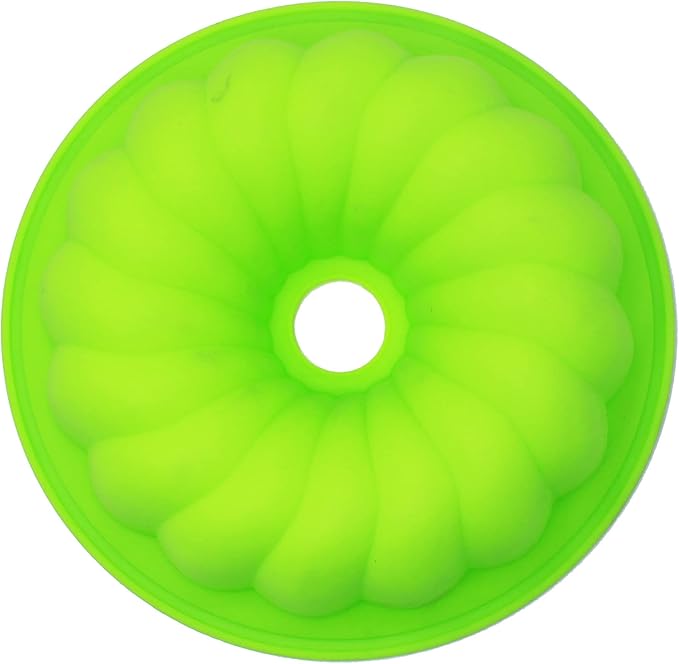 X-Haibei 8 Inch Fancy Round Donut Gelatin Jello Cake Chocolate Baking Silicone Mold