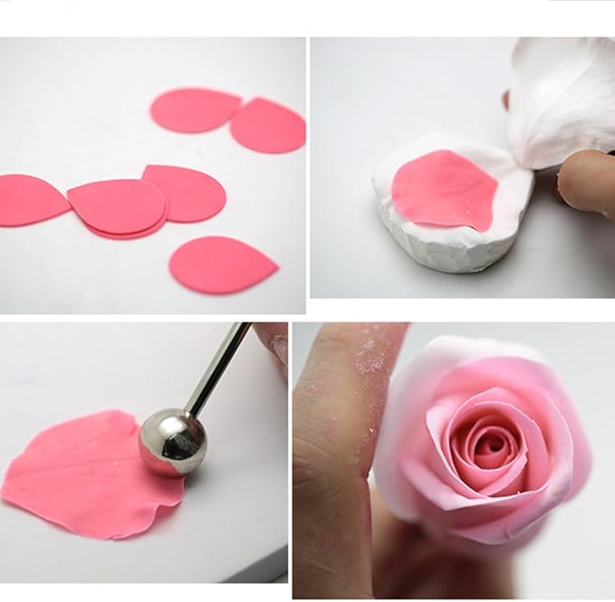 SK 3D Rose Petals Silicone Mold Fondant Chocolate Molds Baking Cookie Moulds Soap Decorating Molds