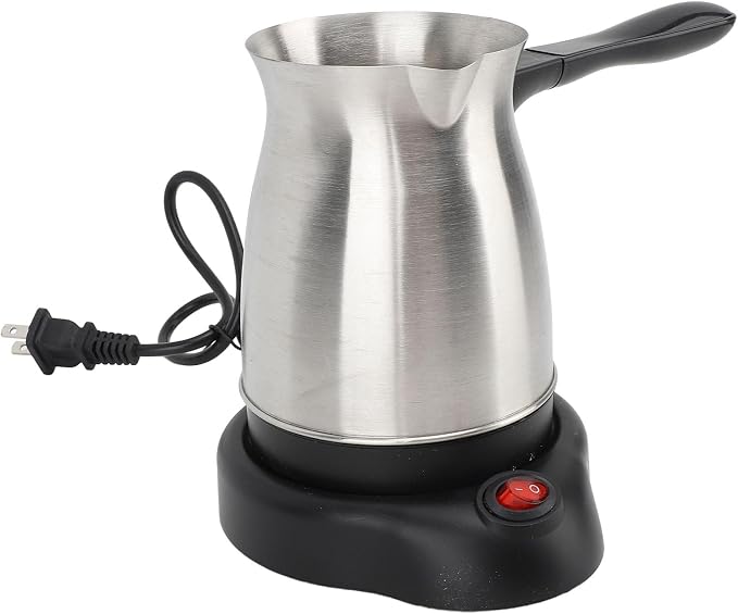 Jiawu 600ml Electric Turkish Coffee Maker Stainless Steel, Multifunctional Coffee Machine for Tea Milk, Ergonomic Anti Scald Handle, 600W Fast Brewing 5-6 Cups - Image 6