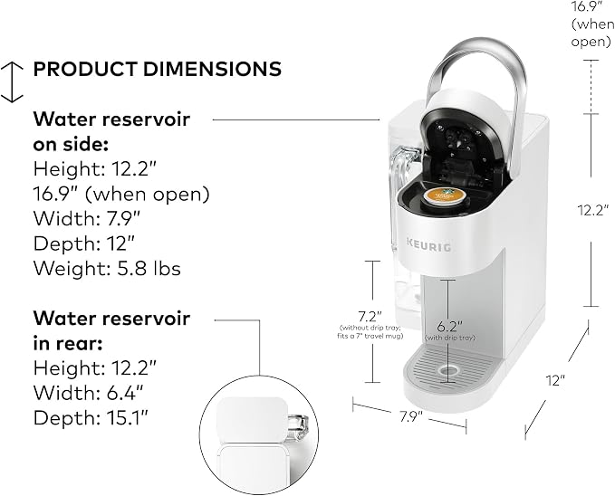 Keurig K-Supreme SMART Single Serve Coffee Maker With WiFi Compatibility, 4 Brew Sizes, And 66oz Removable Reservoir, Compatible with Alexa, White - Image 6