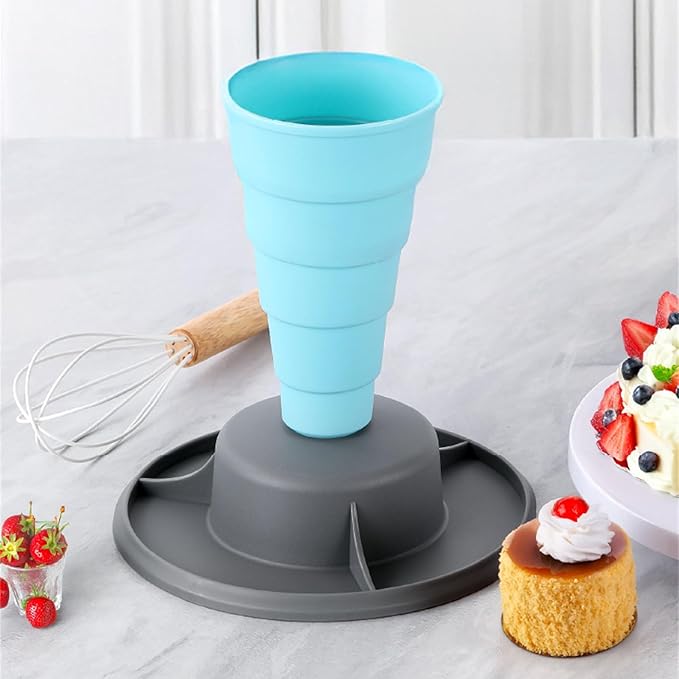 Piping Bag Holder Stand with Nonslip Storage Tray for Cake Decorating Foldable Baking Tool Kitchen Pastries Tool Organiz
