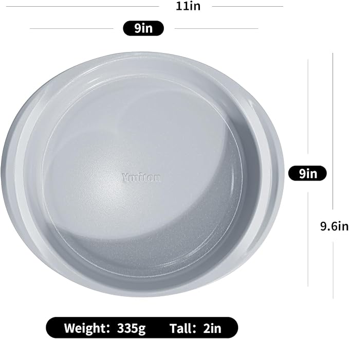 9 Inch Nonstick Ceramic Round Cake Pan with Handle, Pistachio Green | PFOA/PFAS/PTFE-free aluminized steel, ceramic coated. Oven safe 550°F, dishwasher safe. For cakes, cheesecakes & brownies - Image 2