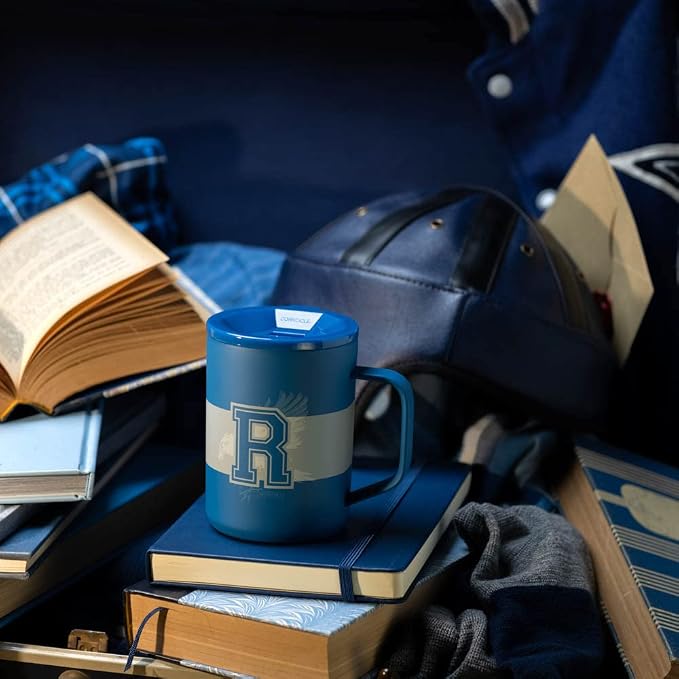 Corkcicle Harry Potter Coffee Mug - Stainless Steel Insulated Cup With Lid For Tea & Coffee - Non-Slip Silicone Base - Durable Travel Mug - Dishwasher Safe - BPA Free - Easy Grip - 16 oz - Ravenclaw - Image 5