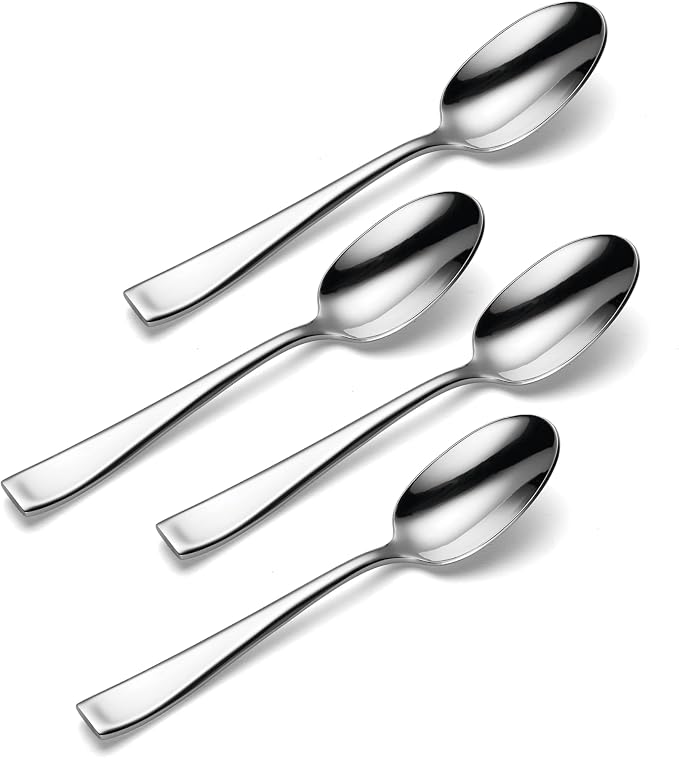 Oneida Moda Teaspoons Silverware Set for 4, Flatware | Mirror finish, dishwasher safe | cutlery set for kitchen and dining, utensil set, kitchen gifts for women, heavy duty - Image 2