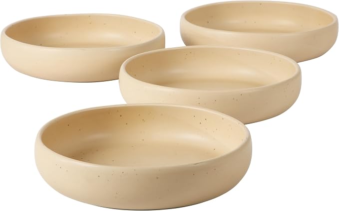 Bloomhouse - Two Time Oprah's Favorite Things Winner - Corsica Clay 4-Piece Meal and Pasta Bowl Set – Cappuccino Cream Stoneware for Dinner, Serving & Everyday Use - Image 4