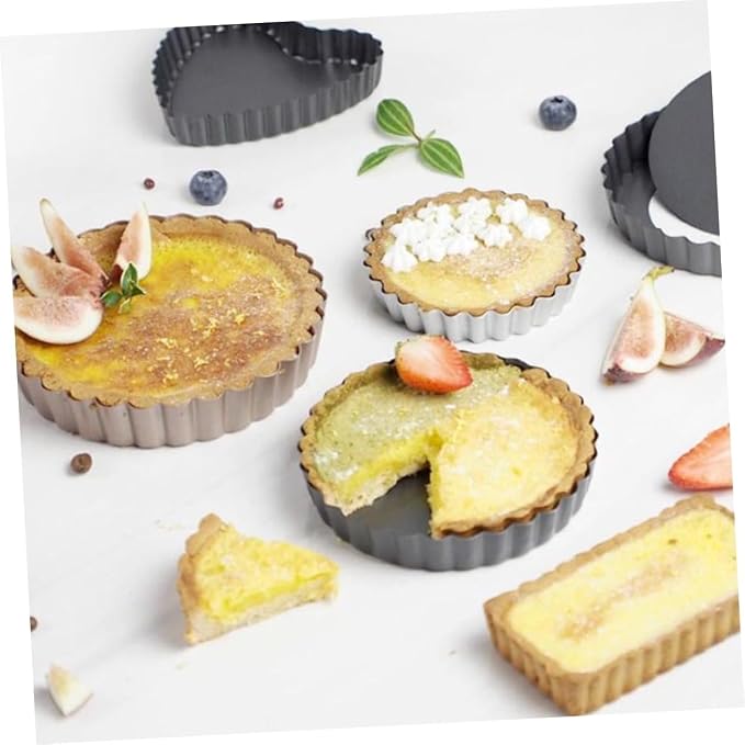 Garneck 6pcs Non-stick Baking Pan Tart Pans Molds for Cakes Tarts and Pizza Unique Coating for Easy Release and Cleanup - Image 4