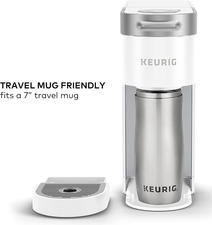 Keurig K-Slim Single Serve K-Cup Pod Coffee Maker, Multistream Technology, 3 Brew Sizes, Slim and Sleek Design, 46oz Removable Reservoir, White | Multistream Technology, 3 Brew Sizes, Sleek Design, Removable Reservoir - Image 9
