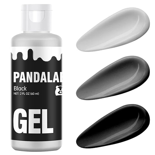 Super Black Gel Food Coloring - Pandalab 2 Ounce High Concentrated Food Dye for Baking, Cake, Cookie, Fondant, Icing, Easter Egg, Macaron, DIY Slime (60ml)