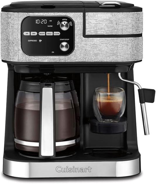 Cuisinart Coffeemaker, Coffee Center Barista Bar 4-In-1 Coffee Machine, Single-Serve Coffee, Espresso & Nespresso Capsule Compatible, 12-Cup Carafe, Silver Crystal, SS-4N1SC by Cuisinart