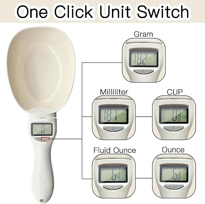 2025 New Digital Measuring Spoon, Digital Food Measuring Scoop Scale - Electronic Kitchen Measuring Spoon Scale for Cooking Baking