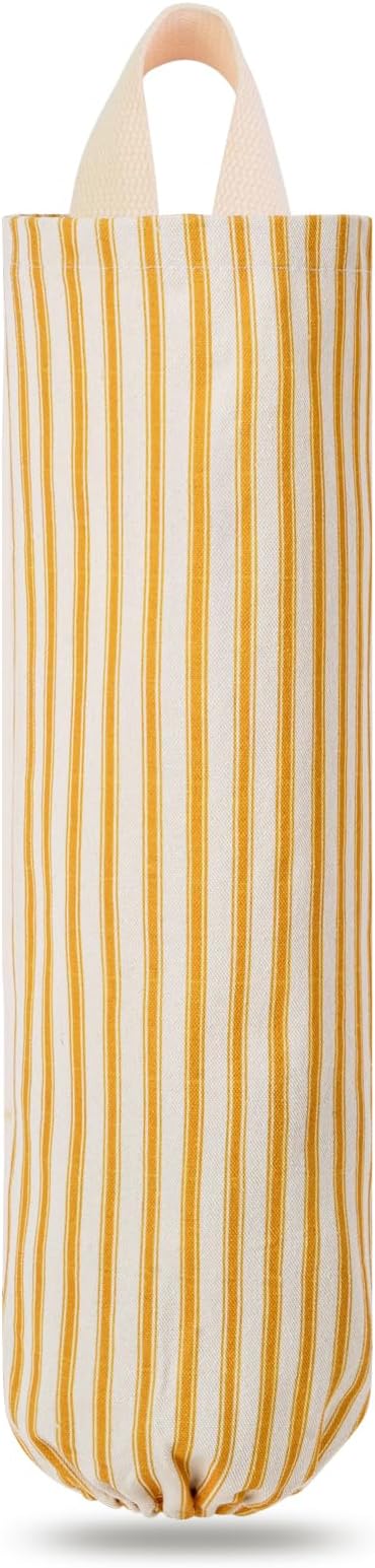 Plastic Bag Holder, Wall Mount Grocery Bag Holder, Reusable Trash Bags Organizer for Home Kitchen Pantry Decor (Yellow) by TOGETRUEHOME
