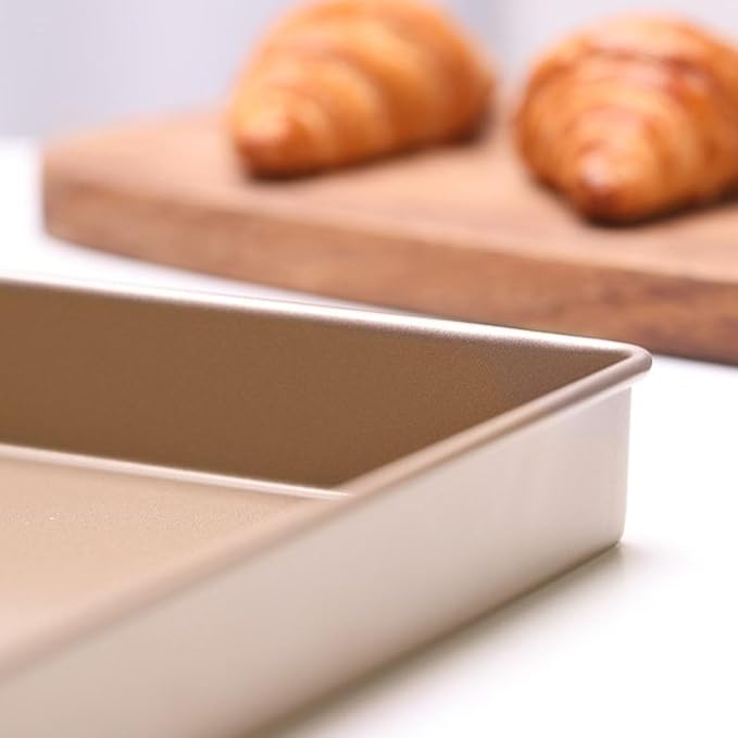 Baking Sheet Pan, Non-Stick Carbon Steel Oven Tray with Even Heat Distribution for Cookies Pastry Cupcakes, 24.5x20.8cm 28.5x28.5cm Size Sheet Pans for Home Commercial Kitchen Use - Image 5