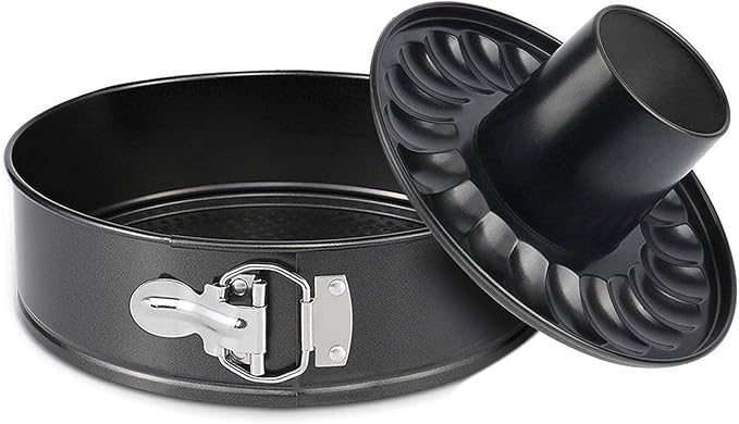 Mingcao 9 Inch Springform Pan, Nonstick Cake Pan, Heavy Duty Cheesecake Pan, Ice-Cream Cake Pan, 2 in 1 with Removable Bottom and Quick-Release Latch for Oven Baking - Gray by Mingcao
