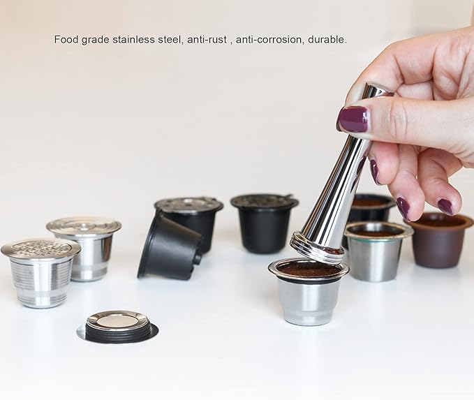 Stainless Steel Coffee Tamper, Coffee Powder Press Tool, Flat Bottom for Even Pressure Distribution, and Proof, for Coffee Machines,