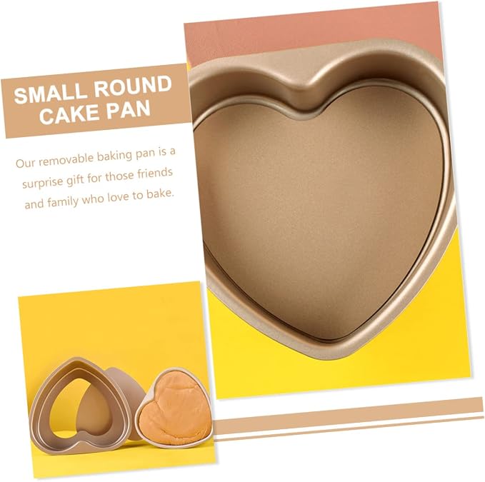 Zerodeko Heart-shaped Baking Mold Non-stick Baking Pan with Removable Bottom for Cakes Tray for Kitchen Use - Image 4