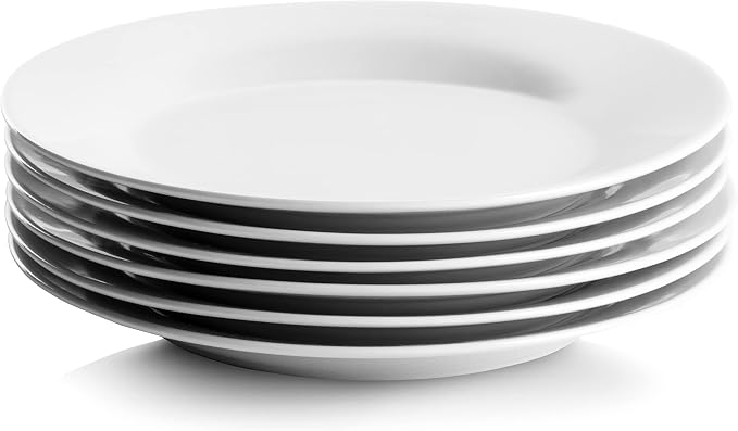 10 Strawberry Street Simply White 7.5" Round Salad Plate, Set of 6 - Image 2