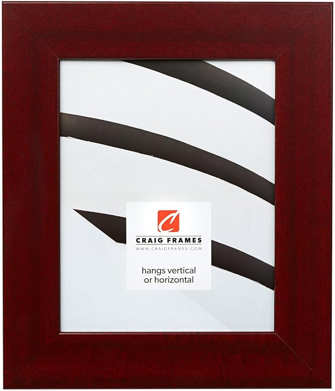 Craig Frames 19x25 Red Mahogany Picture Frame for Posters and Gallery Wall | Lightweight shatter resistant acrylic facing with a rigid backing board, made in the USA by CraigFrames