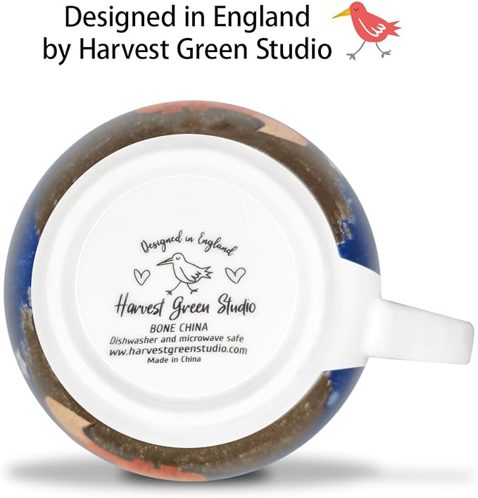 I Love You to the Moon and Back Mug, Premium 20 oz Bone China Coffee Mug, Romantic Gift for Her or Him, Valentine's Day, Anniversary, Birthday, Designed in England by Harvest Green Studio - Image 5