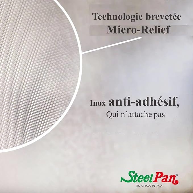 STEEL PAN - PLAT FOUR HAUT 40x28 INOX ANTI-ADH - STEEL PAN - FDS-008819 - Image 5