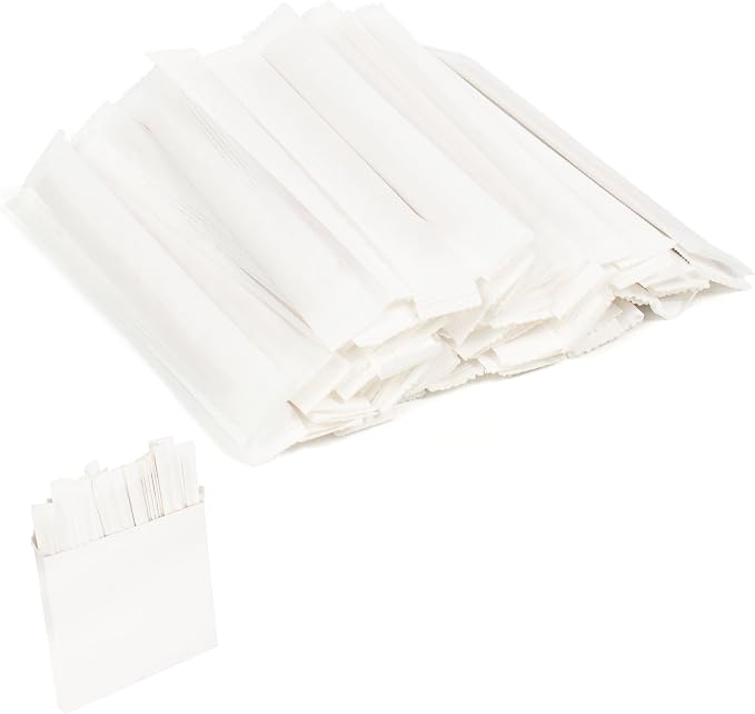 ANTETOK Wooden Coffee Stirrers - Coffee Stir Sticks 5.5 Inch,100pcs Individually Wrapped Disposable Swizzle Sticks,Swizzle Drink Sticks for Coffee,Tea,Cocktail and Hot Chocolate by ANTETOK