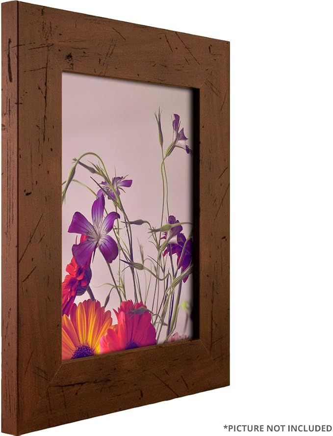 Craig Frames Bauhaus 200, Rustic Dark Walnut Brown Picture Frame, 8 by 16-Inch - Image 3