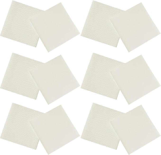 Hemobllo 100 Sheets Inch White Corrugated Paper Pizza Mats Oil-proof Paper Pads for Baking Bread and Cake Suitable for Kitchen and Restaurant Use, 100 Sheets Pack by Hemobllo