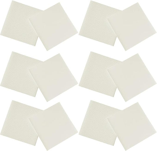 Hemobllo 100 Sheets Inch White Corrugated Paper Pizza Mats Oil-proof Paper Pads for Baking Bread and Cake Suitable for Kitchen and Restaurant Use, 100 Sheets Pack by Hemobllo