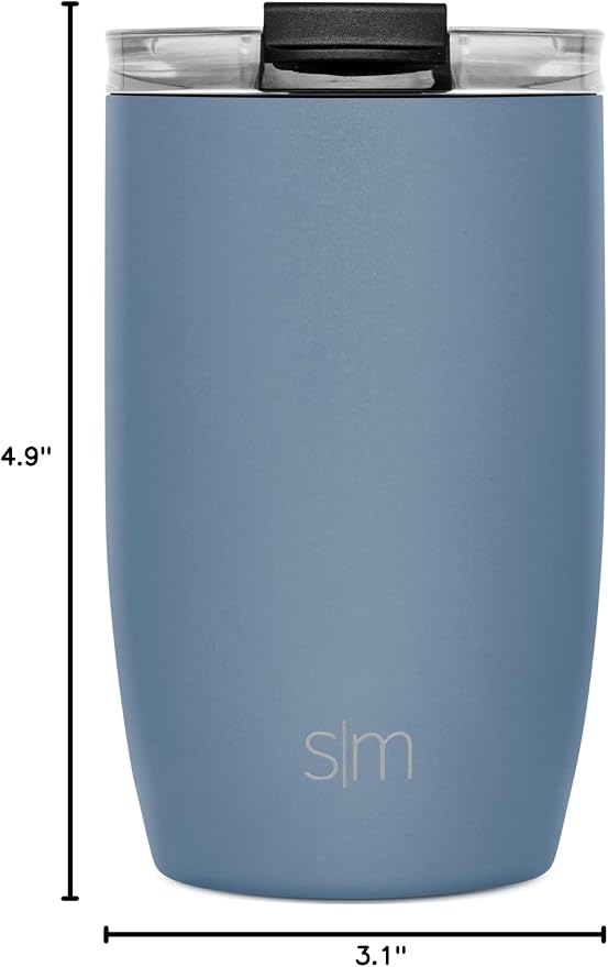 Simple Modern Travel Coffee Mug with Lid | 12oz | Blue | Voyager Coffee Cup, Coffee Tumbler for Hot & Iced Drinks | Insulated Stainless Steel Travel Mug | Blue Dune - Image 8