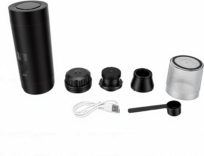 Dpofirs Portable Coffee Maker, Cordless Capsule and Ground Coffee Machine with 200ml Capacity and 7800mAh Battery, for Car Outdoor Travel and Camping - Image 6
